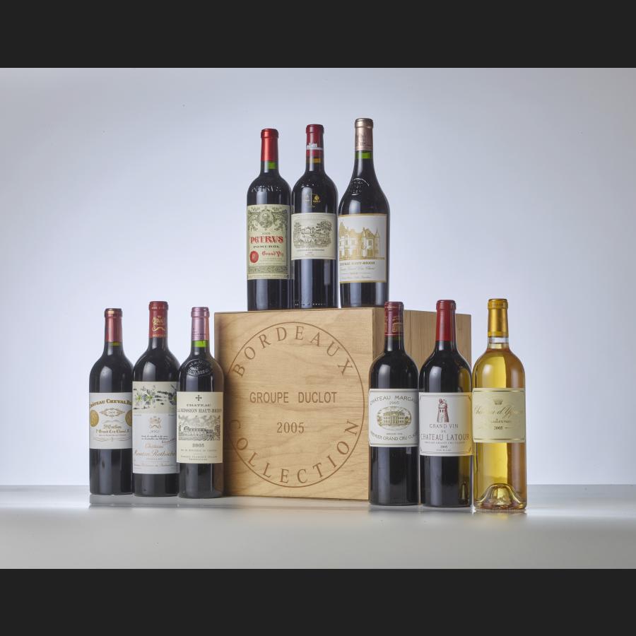 Caisse 9 Bouteilles Bordeaux Collection 2005