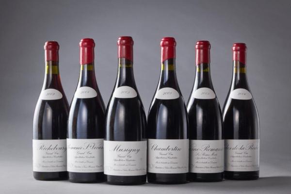 Ensemble de 6 bouteilles du Domaine Leroy