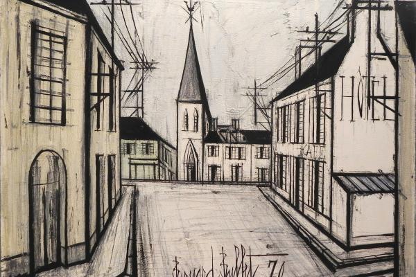 Bernard Buffet "Rue de village, 70"