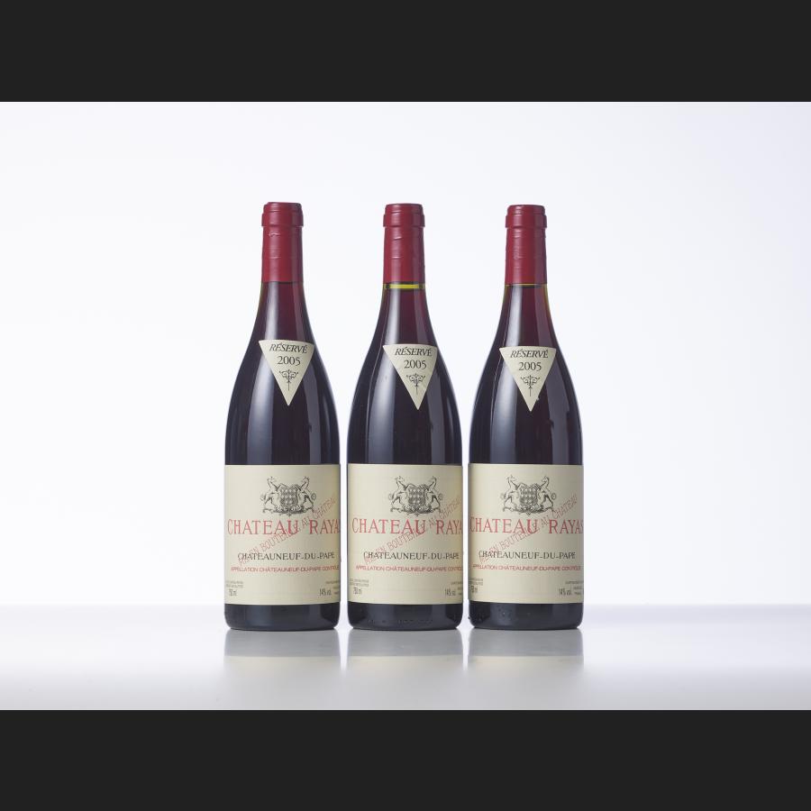 Trois bouteilles Châteauneuf-du-Pape 2005, Château Rayas