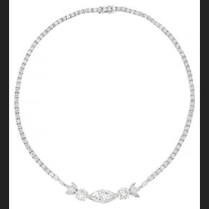 Articulated necklace in white gold