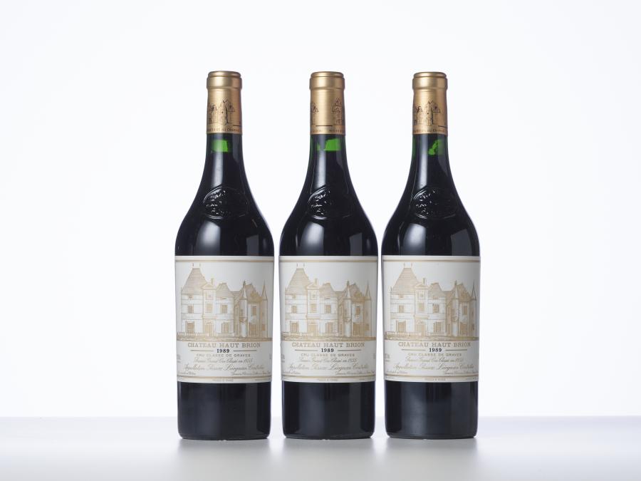 3 bouteilles Château Haut-Brion 1989