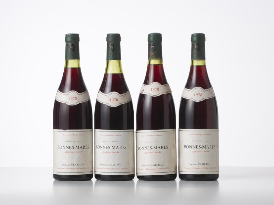 4 bouteilles Bonnes-Mares 1978 Domaine Clair-Daü