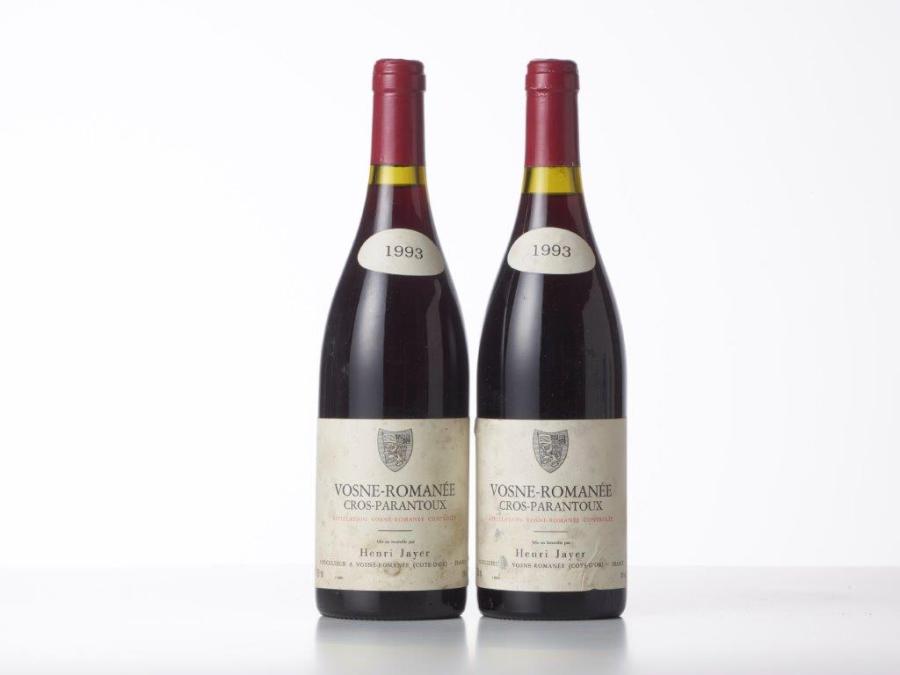2 bouteilles Vosne-Romanée Cros-Parantoux 1993 Henri Jayer
