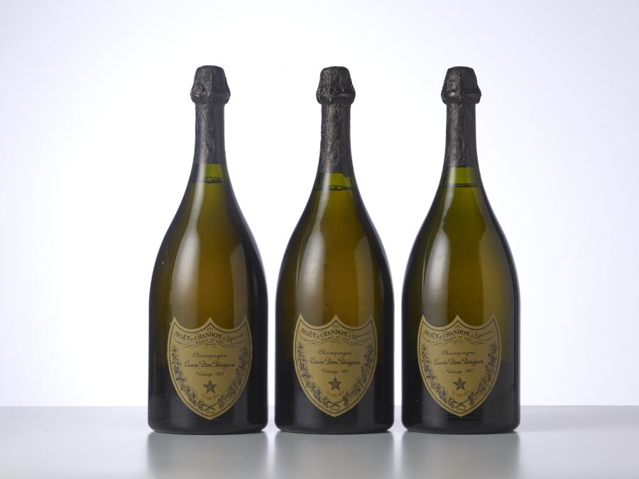 3 Magnums Champagne Dom Perignon 1975