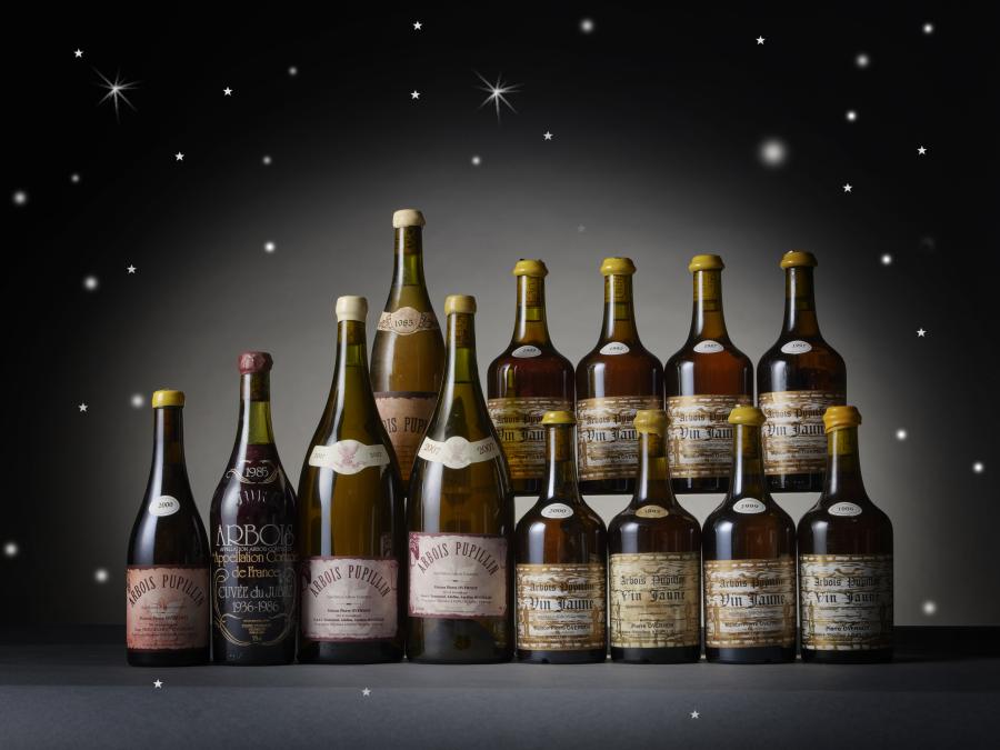 Assortiment de 107 bouteilles et 3 Magnums de vins du Jura de Pierre Overnoy