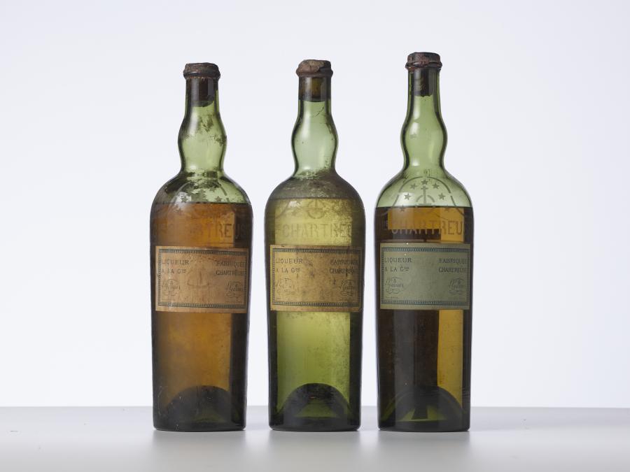 3 bouteilles Chartreuses 1878-1903 Fourvoirie