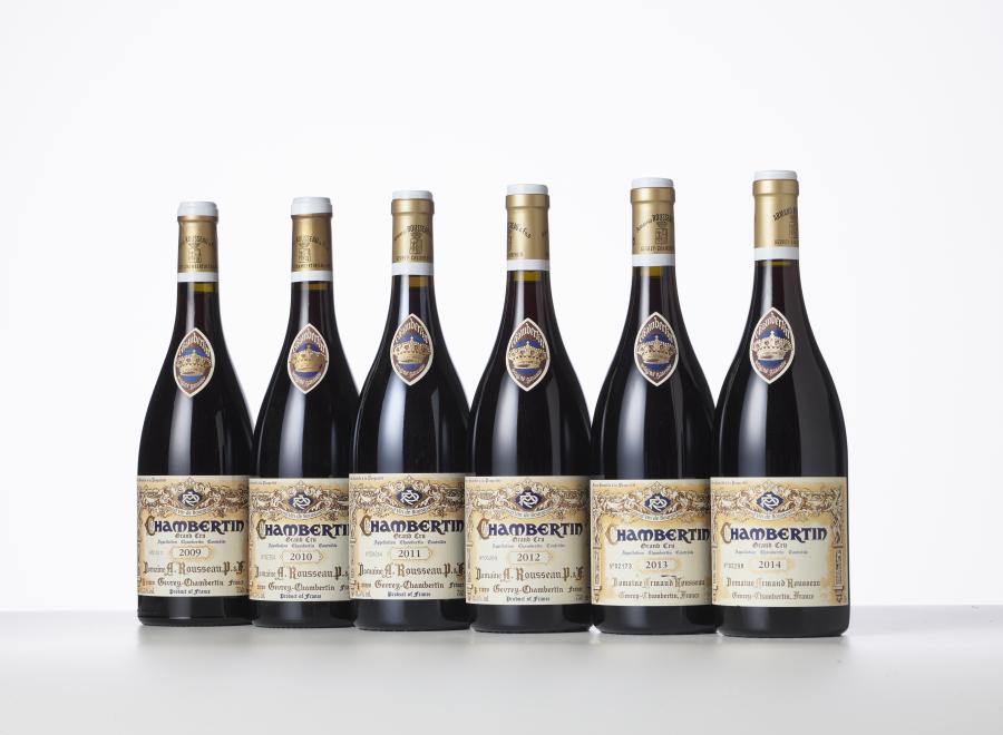 6 bouteilles Chambertin 2009 à 2014 Domaine Armand Rousseau
